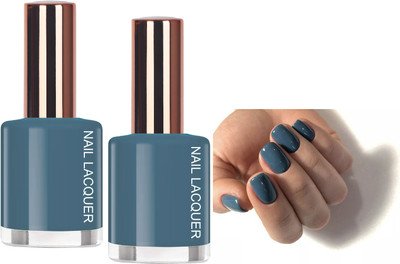 tanvi27 Combo New HD Shine Nail Polish Gel Midnight blue Nail Lacquer Midnight blue