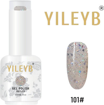 YILEYB UV Gel Nail Polish 15 ml Colors Glossy Finish 101
