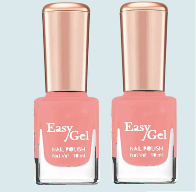 Emijun SALMOON COLOR QUICK DRY SOFT BRUSH GLOSSY SHINE NAIL POLISH COMBO salmoon(Pack of 2)