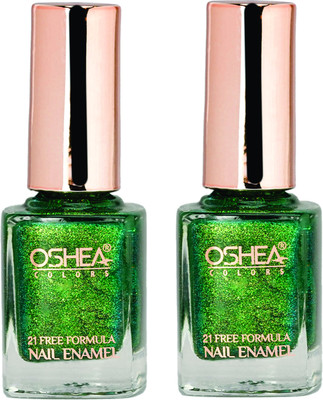 OSHEA Nail Enamel SPARKLING GRASS-82 multi(Pack of 2)