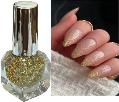 Luipui best golden color sparkle nail polish pack of 1 GOLDEN