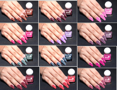 BUSSIN' BEAUTY Glossy Finish Nail Paint | Long lasting, Quick Dry Paint With Chip Resistant | 12 Different Vibrant Kit(Pack of 12)