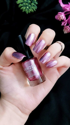 VAWZEN Nail Enamel, Quick Drying, High Shine, Long Lasting, Chip Resistant, Puce Glitter BH28