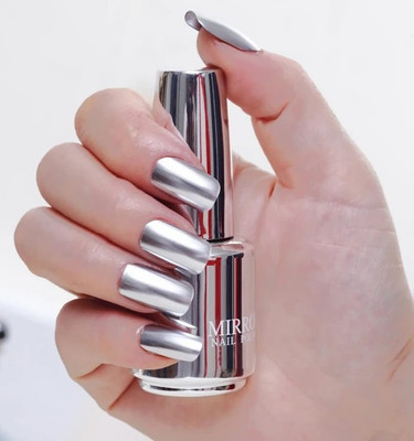 GFSU - GO FOR SOMETHING UNIQUE waterproof liquid Metallic red nail polish for women silver