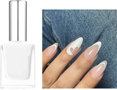 GABBU Easy to Apply & Quick Drying, Professional White Nail Paint.. White