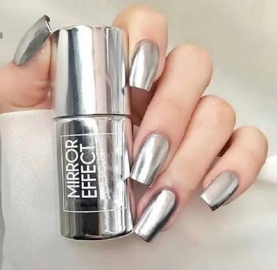 GABBU Quick Drying Lasting Metallic Mirror Effect Nail Art Polish/1 Silver