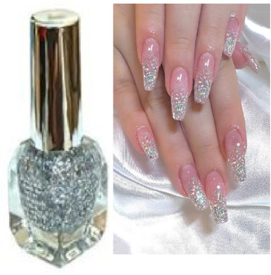 Luipui best silver sparkle nail polish pack of 1 silver