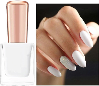 EVERERIN Korean Glossy Finish Nail Enamel With Quick Dry Formulation white