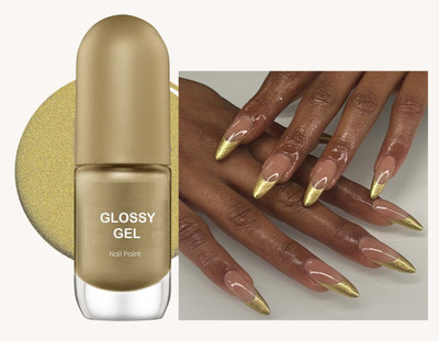 MYEONG Ultra-Glossy Shine Long-Lasting And Chip-Resistant Gold Mirror Nail Paint Gold Mirror