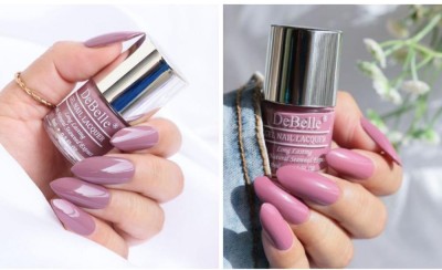 DeBelle Pastel Nail Polish Set of 2 (Mauve & Light Majenta) Majestique Mauve, Laura Aura(Pack of 2)