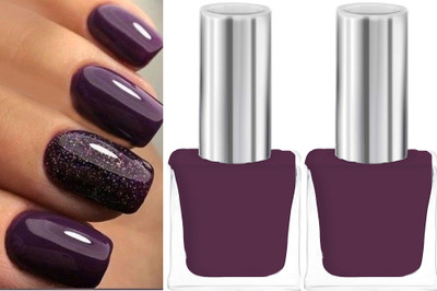 ADJD Combo New Quick Dry Long Lasting Nail Polish Resisting Formula Purple Purple
