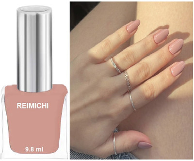 REIMICHI Glossy Finish High Pigmentation Chip Free Quick Drying Nail Polish peach pink