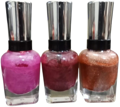 GABBU Long Lasting Quick Dry & Cruelty-Free Glossy Nail Paint/2 MULTI COLOUR(Pack of 3)