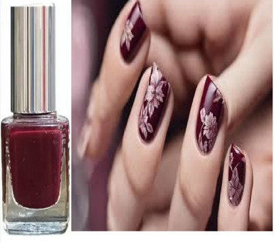Luipui BEST MAROON MATTE NAIL POLISH PACK OF 1 MAROON