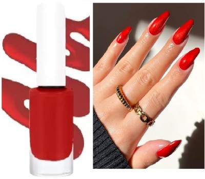 Luipui red matte nail polish pack of 1 trending and latest nail paint red