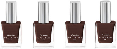 Luipui Premium Brown Nail Polish / Shine Finish, Long lasting, Quick Drying Brown(Pack of 4)