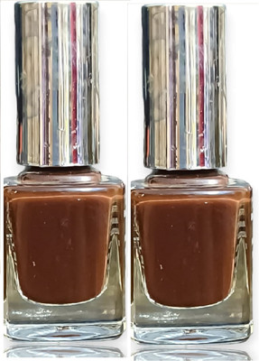 Luipui 2 NAIL PAINT COMBO BROWN COLOUR NAIL POLISH COMBO BROWN(Pack of 2)
