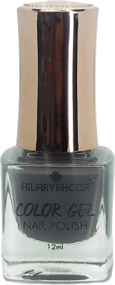 Hilary Rhoda Nail Paint, Glossy and Shiny Gel Nail Paint, Long Lasting for Women and Girls Charcoal