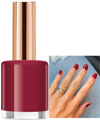 MYEONG Soft Maroon Glossy Nail Polish Lustrous shine Long lasting Smooth Application Soft Maroon