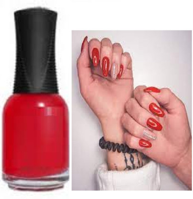 Luipui fashion matte red color nail paint for bride pack o f 1 red
