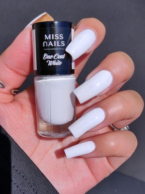 Miss Nails one coat white nail polish Multi