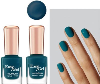 tanvi27 Smooth Application Nail Paints for women teal green(Pack of 2)