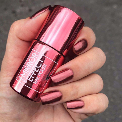 GULGLOW99 Quick Drying Lasting Metallic Mirror Effect Nail RED