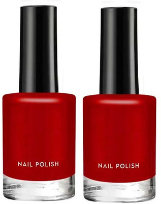 GFSU - GO FOR SOMETHING UNIQUE Chip Resisting, Long Lasting & Quick Dry Nail Polish red(Pack of 2)