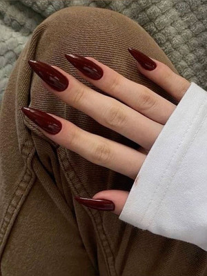 manasona Brownie Glossy High Shine Premium Quality Long Lasting Nail Polish Brown