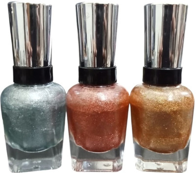 HUZURLU 3 MULTI COLOR BEST NAIL LAQURE GLOSSY METALLIC MULTI