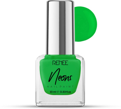 Renee Neons Nail Paint | Quick Drying, Chip Resisting Formula with High Glossy Shine Green Gush
