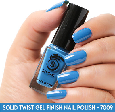 BEROMT SOLID TWIST GEL FINISH NAIL POLISH - BNP7009 Blue