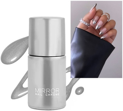 CATERINACHIARA Shine Like Mirror Nail Chorme, Nail Polish silver