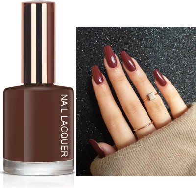 ADJD Professional Glossy Nail Polish Long Lasting & Non Toxic Red brown Red brown