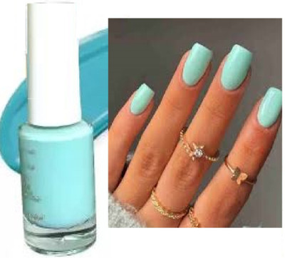 Luipui trending pale turquoise nail polish tending long lasting pack of 1 SKY BLUE