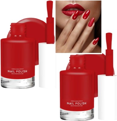 Emijun Ultimate Nail Polish Smooth and perfect intense finish sangria red(Pack of 2)