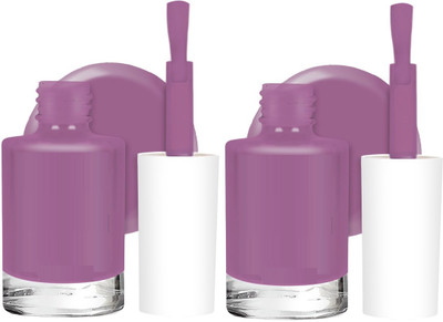 HUZURLU Glossy Gel Finish | Rich Pigmentation purple(Pack of 2)