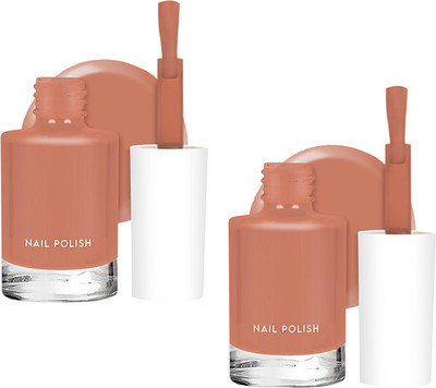 ADJD Combo Nail Polish with Glossy Gel Finish Peach Quick drying Peach