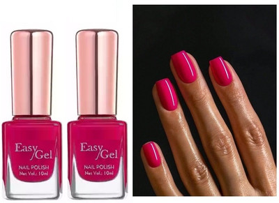 Latixmat Pink Shine Long Wear Nail Polish pink(Pack of 2)