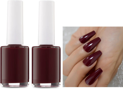 THTC COMBO NAIL PAINT FOR STYLING NAILS QUICK DRYING RUSTIC RED RUSTIC RED(Pack of 2)