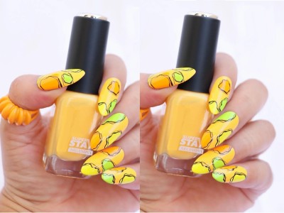 Latixmat Best High Pigmented Long Stay Quick Velvet Touch Dull Matte Yellow Nail Polish YELLOW(Pack of 2)