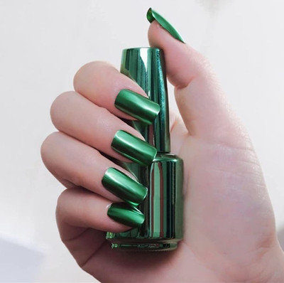 Emijun Green Metallic Nail Polish Magic Mirror Effect Chrome Nail Polish GREEN