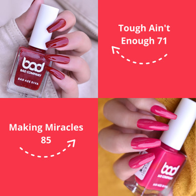 BAD COMPANY No Toxin Nail Polish 7185 Tough Ain't Enough 71 + Making Miracles 85(Pack of 2)