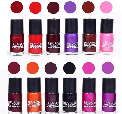 revson Long Lasting Nail Polish Combo Offer Set of 12 MULTICOLOR 4(Pack of 12)