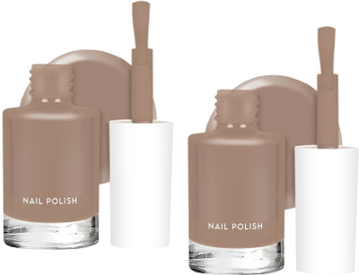 ADJD combo Nail Polish with Glossy Gel Finish Quick Browndrying Brown