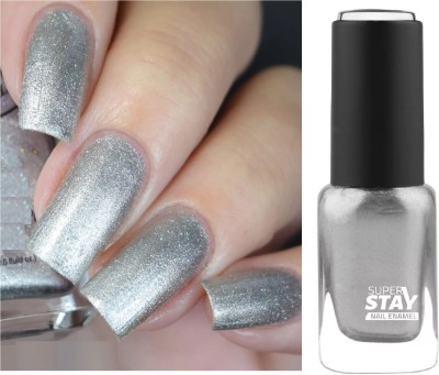 Emijun Best Unique HD Shine Quick Dry Long Stay Sweet Silver Nail Paint SILVER