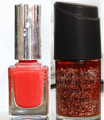 Luipui GLITTER ORANGE AND ORANGE NAIL POLISH BEAUTIFUL AND TRENDING NAIL POLISH ORANGE