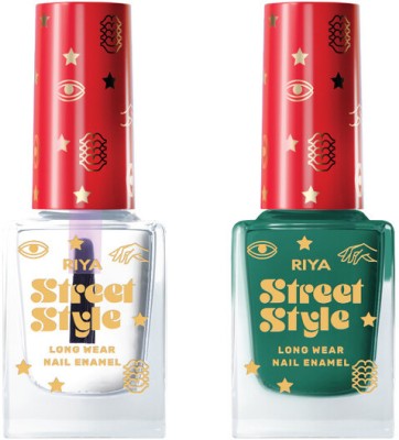 STREET STYLE Long Wear Quick Nail Enamel 12 ML Each Pack Happy Nails & Olive Beauty Happy Nails & Olive Beauty(Pack of 2)