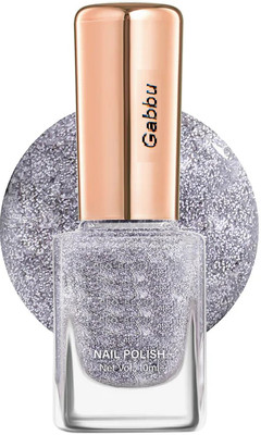 GABBU New Gel Nail Paint In Shimmer Glitter & Matte Finish Silver moon