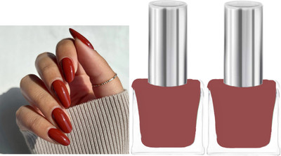 ADJD Combo New Quick Dry Long Lasting Nail Polish Resisting Formula Chilli red Chilli red